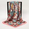 Spring and Autumn Women's Cashew Print Square Scarf Fashion Commuting Versatile Headscarf Stained Rose Square Scarf