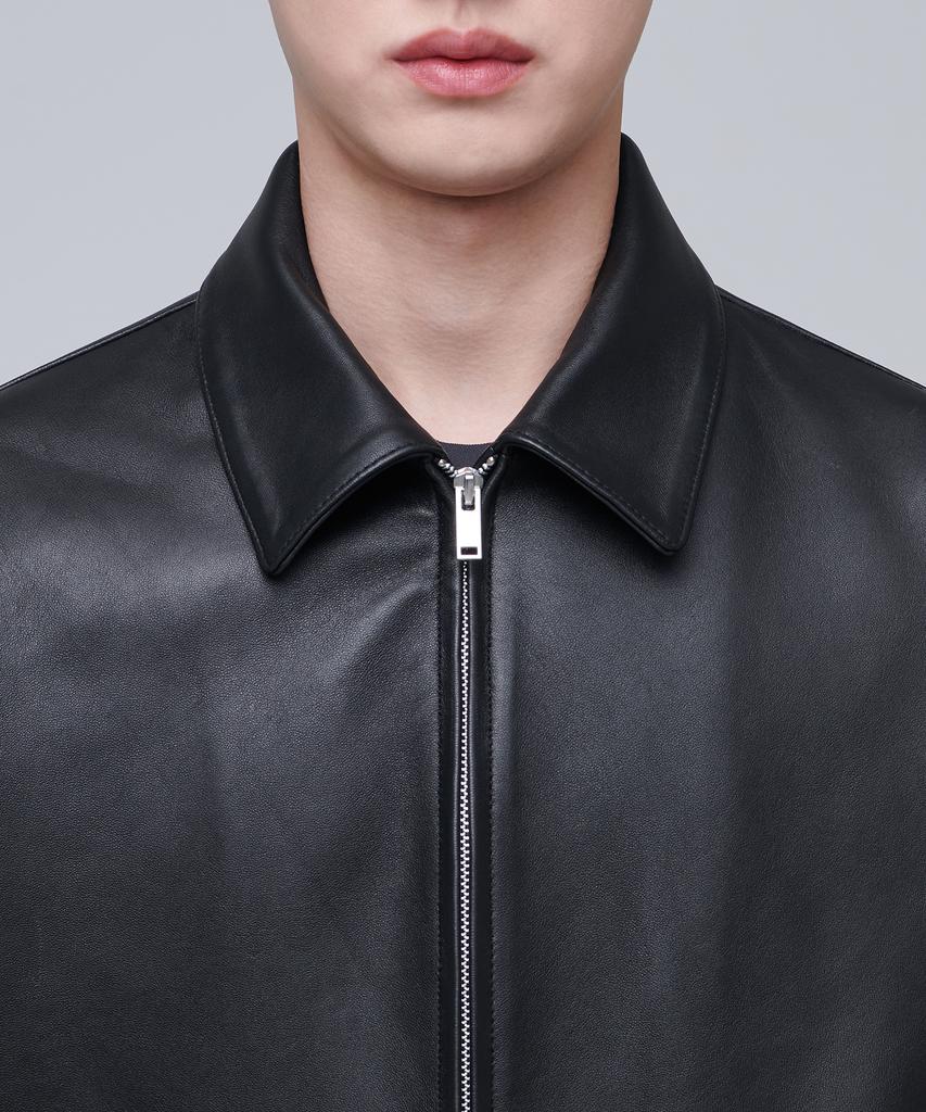 Musinsa Standard Lambskin Oversized Single Jacket [Black]
