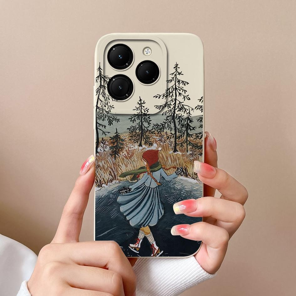 Для Itel S24 Infinix Smart 8 Zero 30 Hot 40 Note 40 Pro Чехлы Задняя Крышка Высокое Качество Леопардовый Принт Узор Жидкий Мягкий Силиконовый Противоударный Телефон Сумки