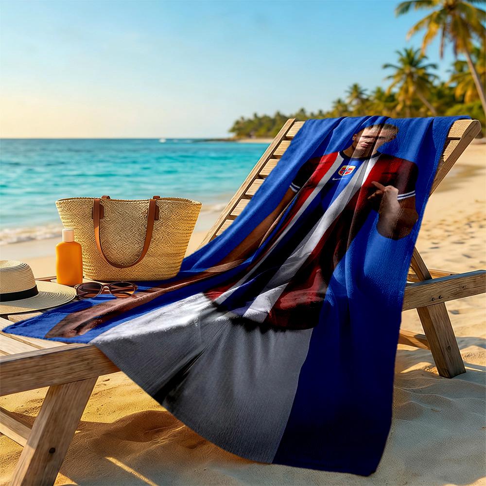 Haaland Number Beach Towel Super Soft & Absorbent Comfortable Lightweight