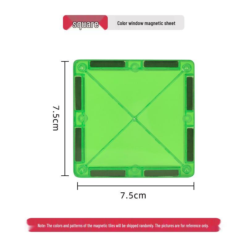 Stained Glass Magnetic Blocks Refill Pack: Children's Educational Building Toys