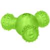 Assorted Colors Dog Food Toy 3-Hole Round Dog Puzzle Toy Teeth Care Chew Toy  Daily Feeding