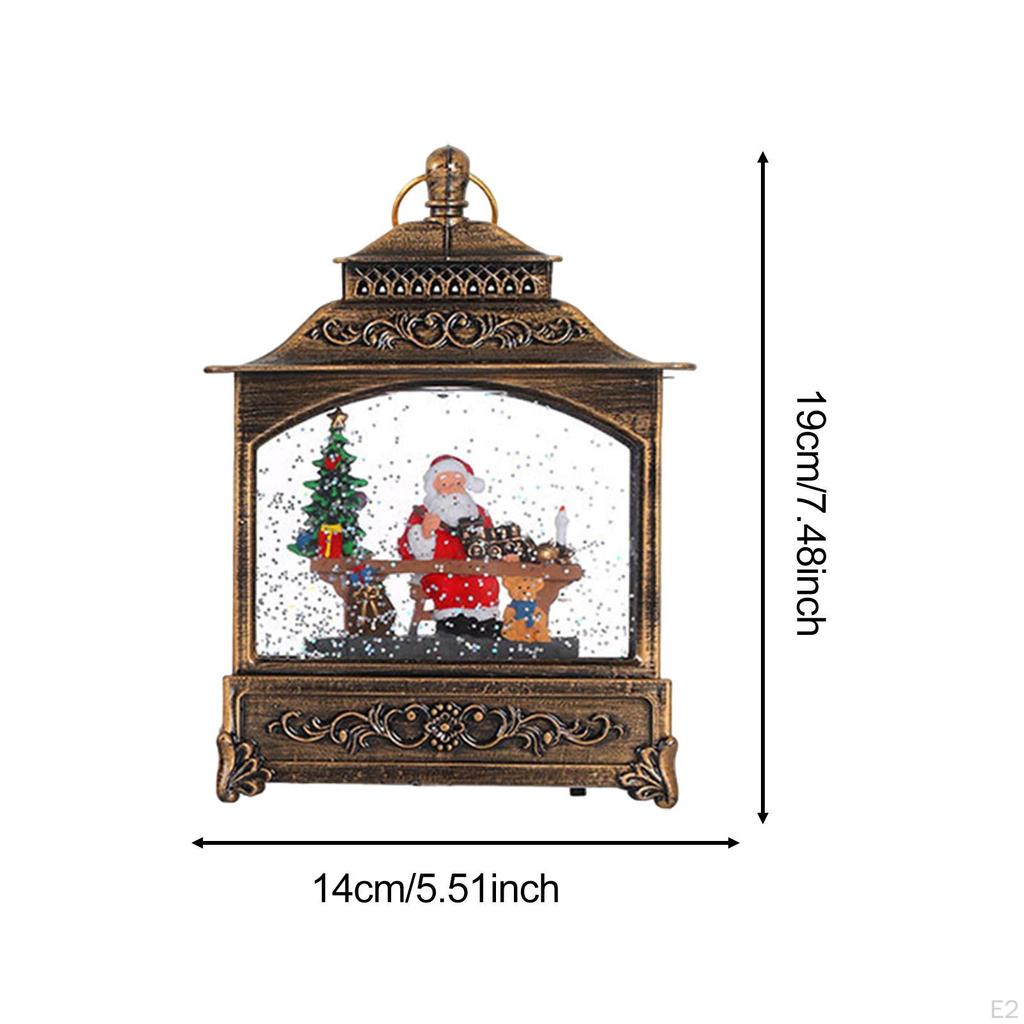 Christmas Lantern Lamp Musical Snow Globe Festival Yard Light Night for
