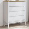 VidaXL Commode FLORO White Solid Pine Wood, Chest of Drawers, Storage Cabinet, Sideboard, Chest of Drawers, Filing Cabinet, Cabinet 374009