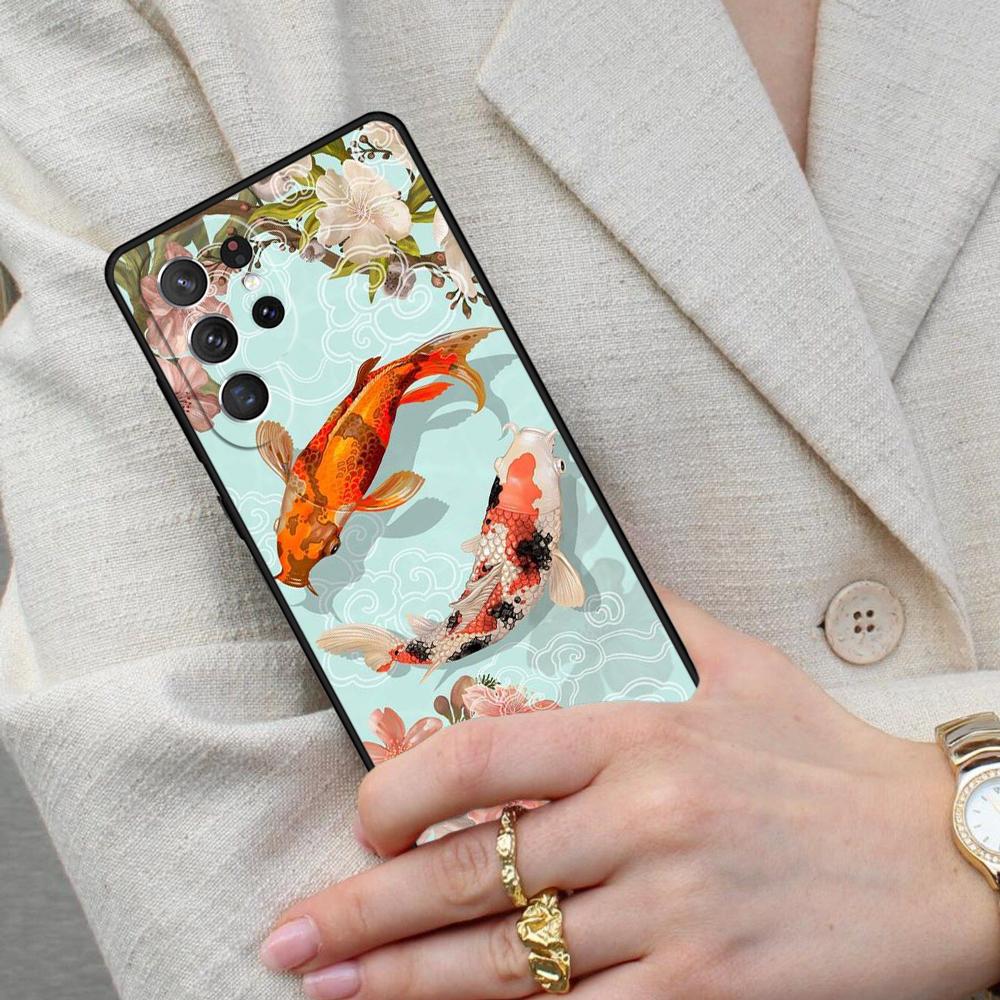 Чехол для телефона с рисунком рыбы Кои для Samsung Galaxy S26 Ultra S25 S24 S23 S22 S21 S20 Note10
