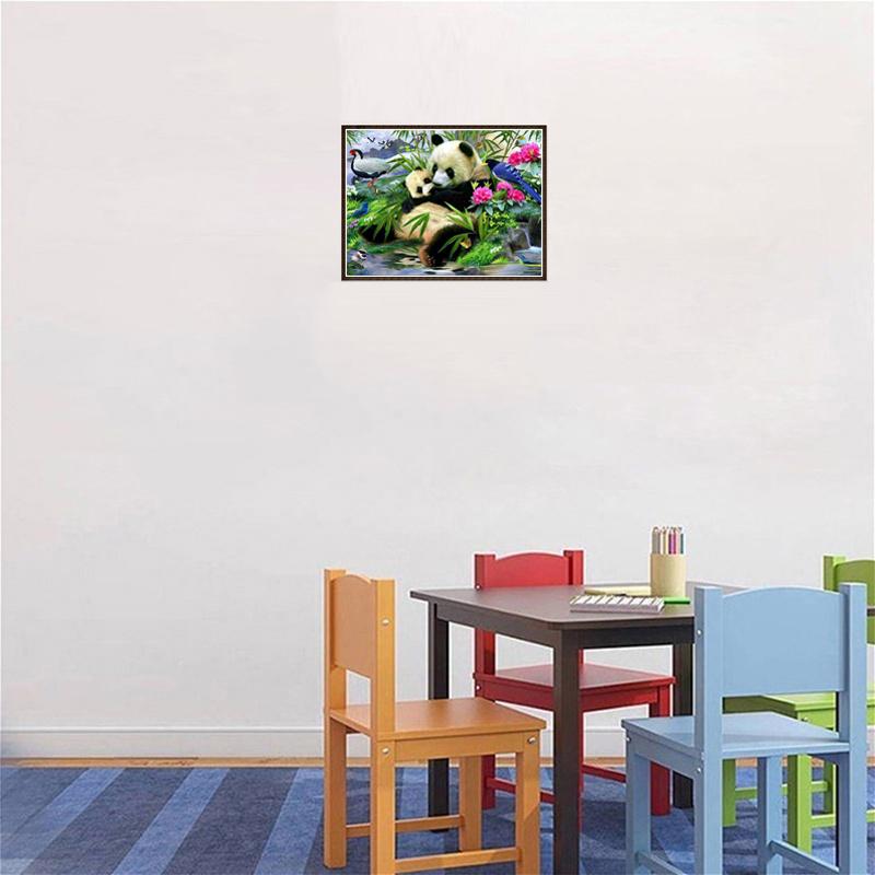 5d Diamond Panda Painting Diy Mother And Child Diamond Embroidery Cross Stitch
