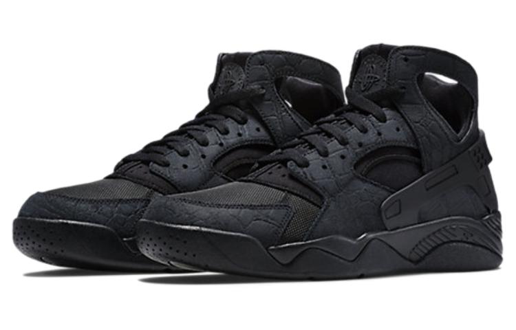 Nike Air Flight Huarache Нескользящие Средневысокие Винтажные Баскетбольные Кроссовки Унисекс Черные 705005-009