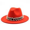 Jazz Hat, Pearl Top Hat, Female Trendy Men'S And Women'S Woolen Hat