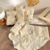 Mid Waist Skin Friendly Breathable Antibacterial Panties Made of Pure Cotton Antibacterial Cartoon Student Women’s Panties