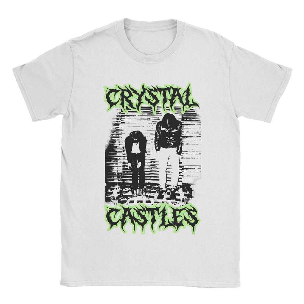 Унисекс Графические футболки Crystal Castles Одежда для электронной музыки Celestica Минималистичный стиль Футболки с коротким рукавом с круглым вырезом Футболка