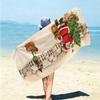 1Pc Christmas Festive Elements Beach Towel Microfiber Beach Towel Thin Absorbent For Beach Swimming Yoga Bath Sports