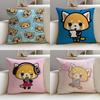 Feisty AAggretsukoS Cushion Cover Breathable and skinfriendly linen pillowcase square removable and washable cushion