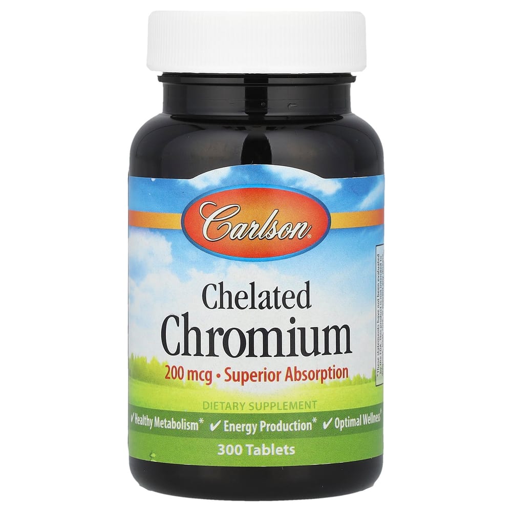Carlson Labs Chelated Chromium 200 mcg 300 Tablets