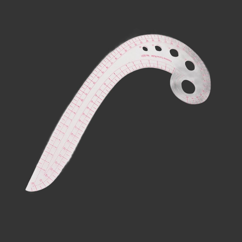 4pcs Lightweight Sewing Trimming Ruler Comma Shaped Curve Ruler Set For Designers