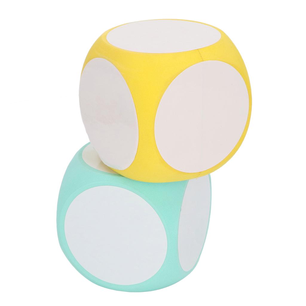 2pcs Dry Erase Dice Set Write On Wipe Off Dry Erase Blocks Blank Dice Educational Supplies for Kids