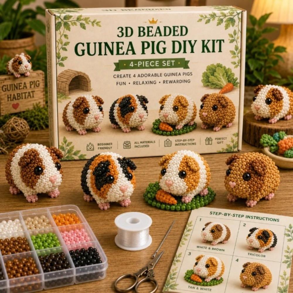 Beginner Friendly 3D Beaded Animal DIY Kit Animal Shape Handmade Craft Kit Home Decoration