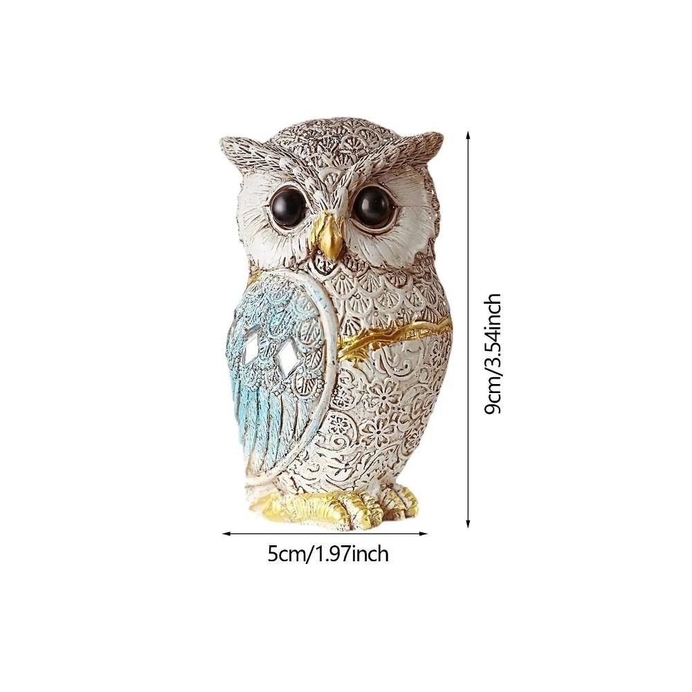 Vivid Owl Statue Cute Desktop Ornament Micro Landscape Bird Miniature Figurine  Home