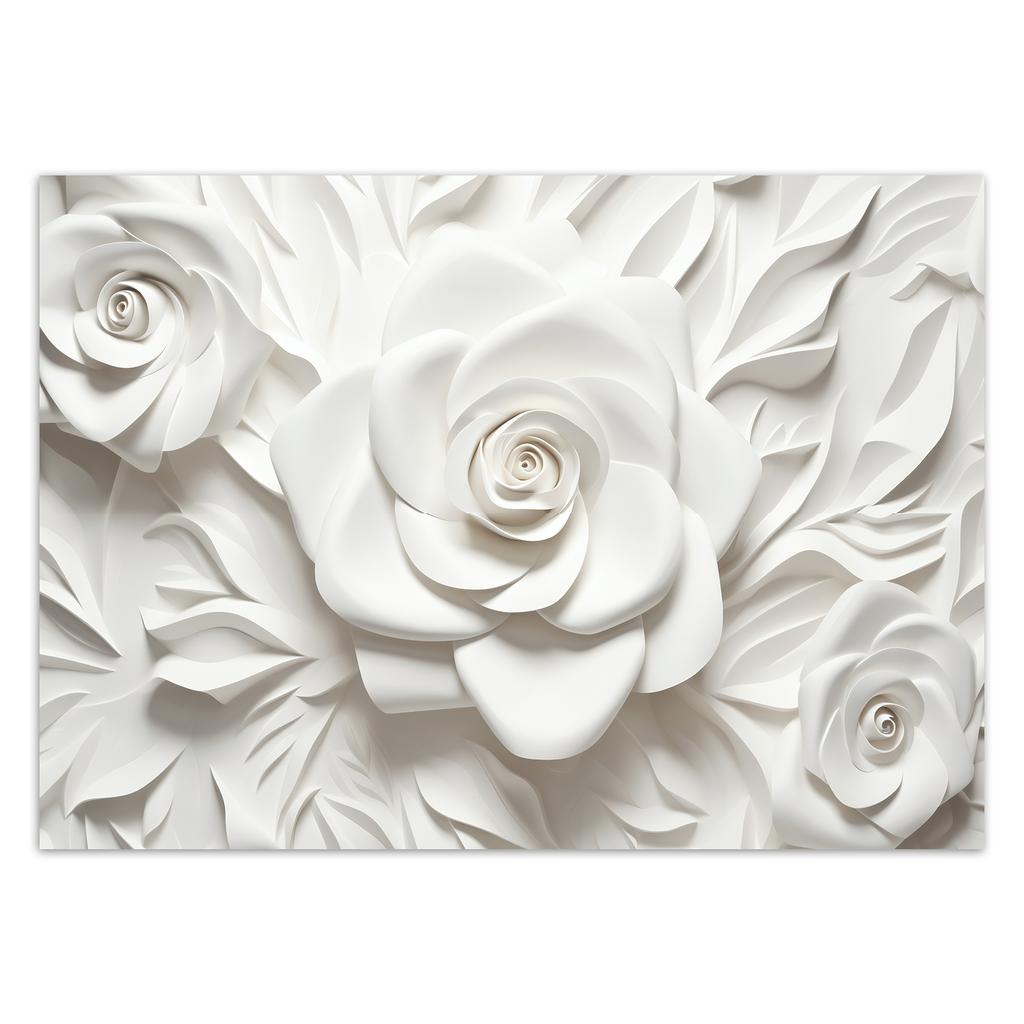 Wallpaper White flowers 3D