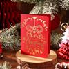 Hot stamping English Christmas cards, high-end Christmas tree gifts, gifts for the elderly, flower bouquets, store decorations, small cards