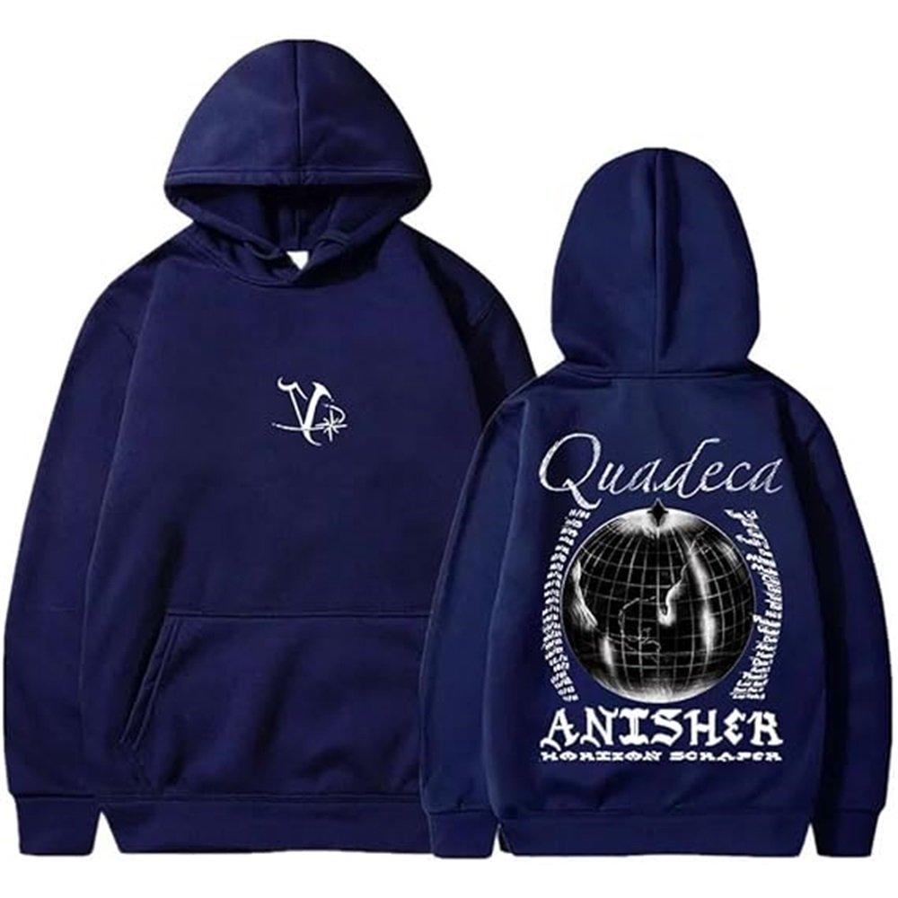 Худи с принтом Quadeca Vanisher Tour 2025, унисекс, стильное, повседневное, с длинным рукавом, пуловер