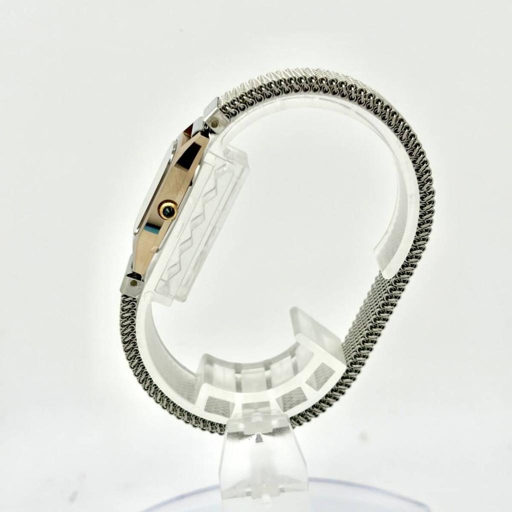 [Б/У] ORIENT Chandor J65527-20 Женские Золотые Прямоугольные Кварцевые Часы Новая Батарейка Импорт из Японии