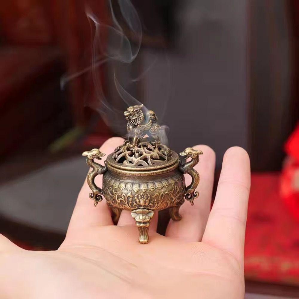 Alloy Incense Burner Animal Foot Plate Three Legged Stove  Tea Ceremony Home Decoration
