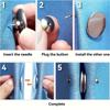 1/5/10/20 Pairs Metal Magnetic Curtain Holdabcks Button Holders Detachable Room Curtains Closure Clip Curtain Buckle