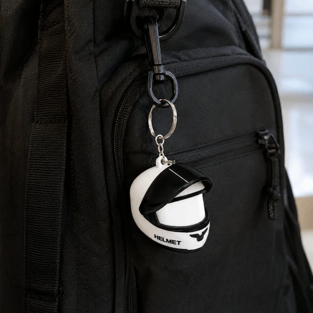 3D Helmet Keyring Light LED Creative Bag Key Pendant Luminous Motorcycle Helmet Keychain Bikers