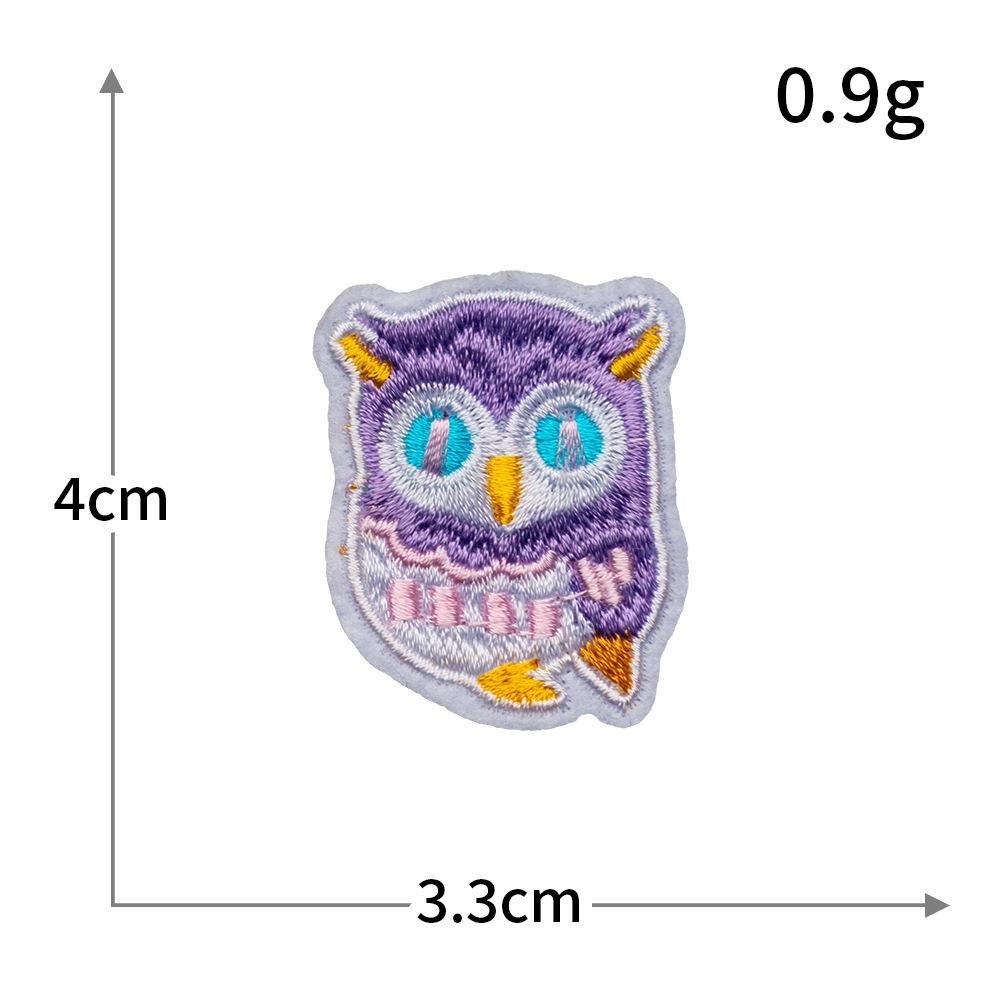 Computer Embroidery Cartoon Owl Cloth Sticker Set Embroidery Cloth Sticker Patch Sticker Diy Clothing Sticker Factory Straight Hair