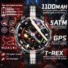 2026 Новые Военные Мужские Умные Часы T-Rex3 Ultra с GPS-трекером, Аккумулятором 1100 мАч, Bluetooth-звонками, Водонепроницаемые, Фонарик, Компас, Уличные Умные Часы