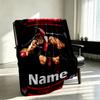Custom Name Personalized Essendon Football Print Blanket, Home Decor, Bedroom, Sofa, Camping, Couch, Gifts for Birthday Christmas