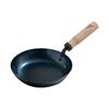 Kamoshika Doguten Iron Frying Pan 20cm Cooking Wooden Handle Iron IH Gas Heat Compatible No Oiling Required Stylish Made In Japan
