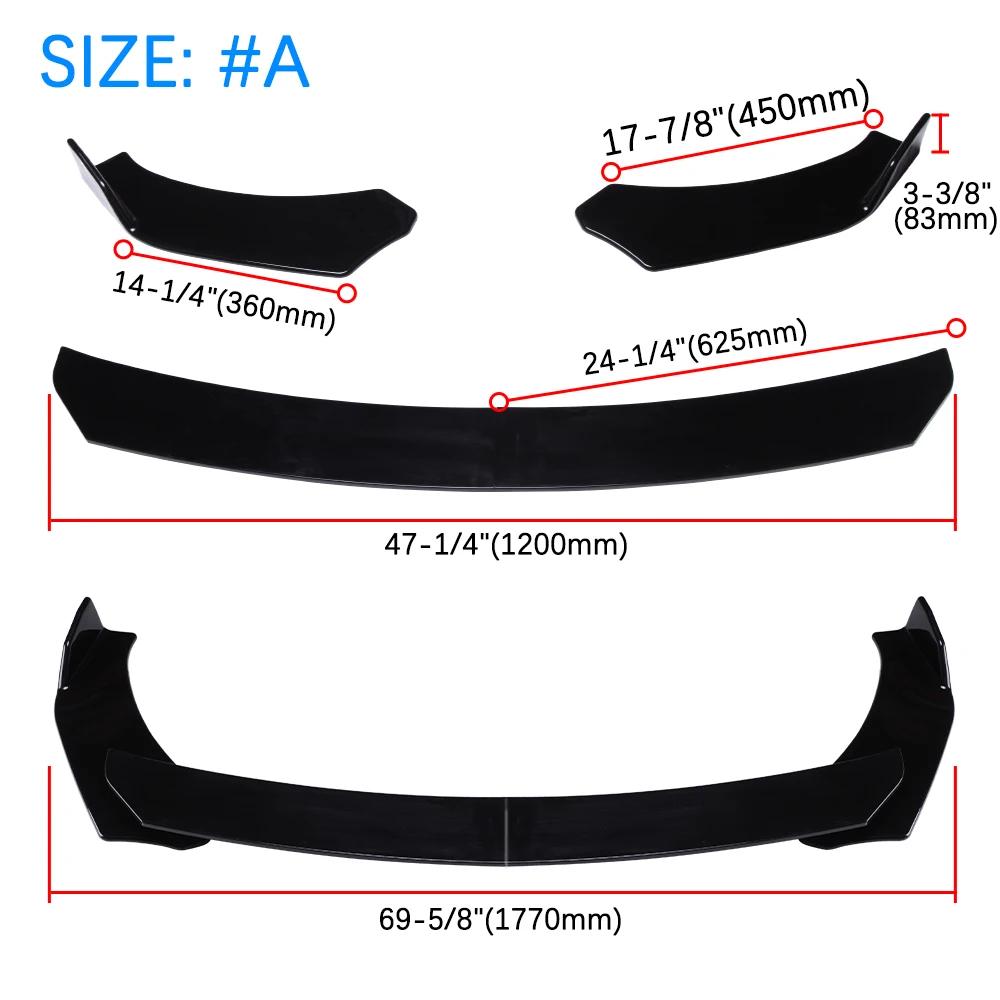 Car Universal Front Bumper diffuser Spoiler Body Kit Splitter for Tesla Model 3 Bmw F10 F20 E46 E60 E90 Auto Accessories