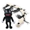 Set of 2 30-130cm White Long Horse Siren Head Plush Toy Trevor Dream Horse Soft Stuffed Animals Doll Black Horror Peluches Toys