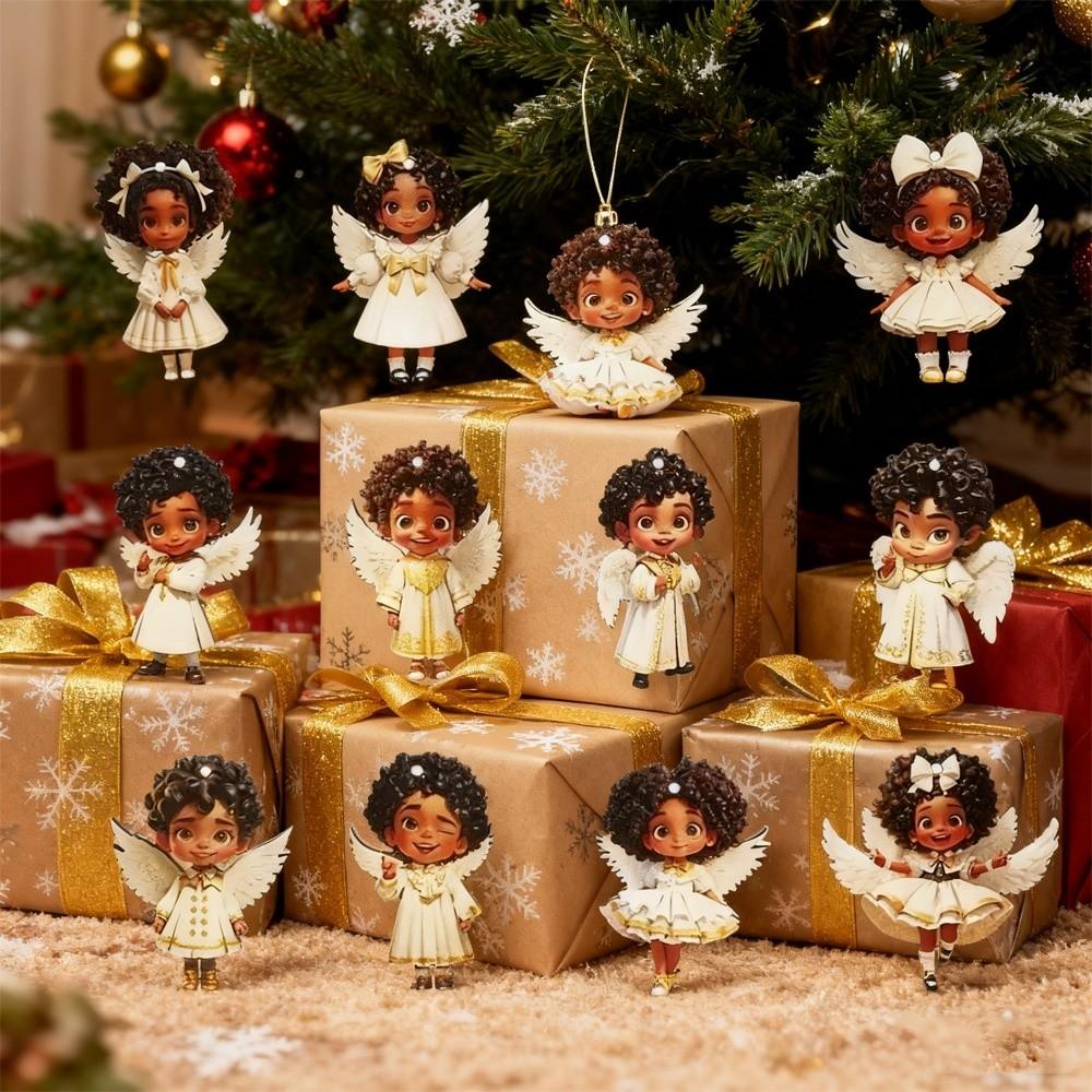 24/36 шт. Подвесной Рождественский Подвес в Винтажном Стиле Украшение для Рождественской Елки Новый Подвес Ангел Праздничный Декор