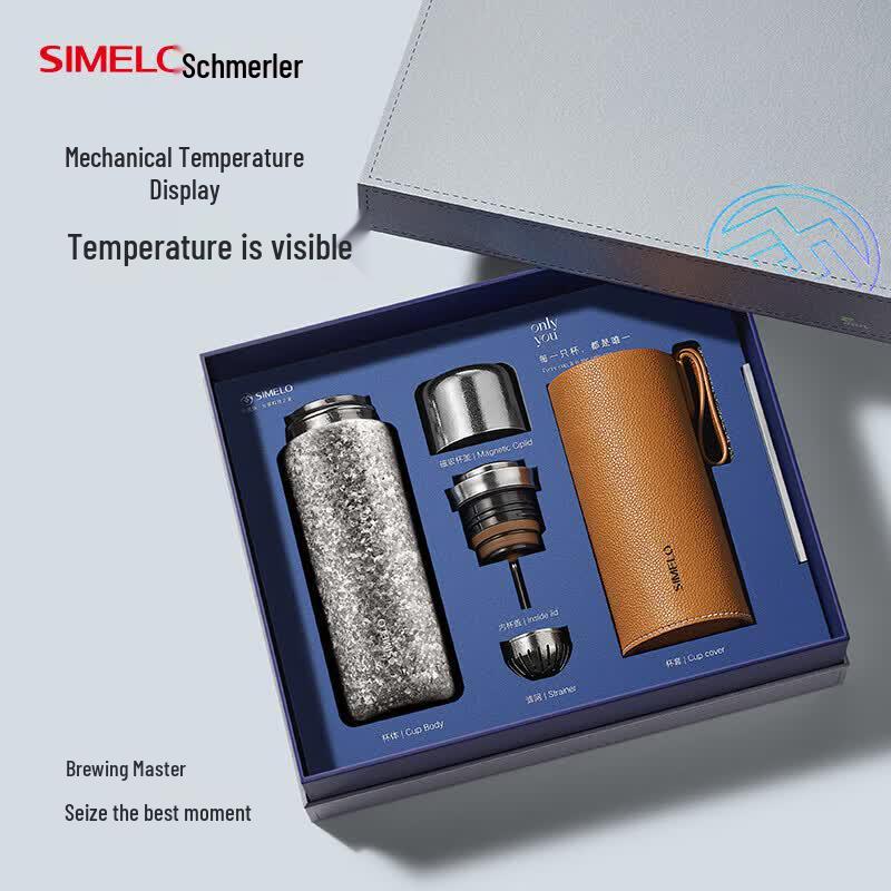 Shimeile Opale Gold 500 мл Титановая кружка для заваривания с дисплеем температуры