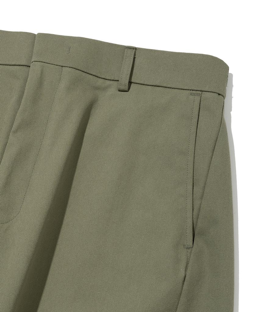 KNITTED Cotton Wide Cut Pants Khaki