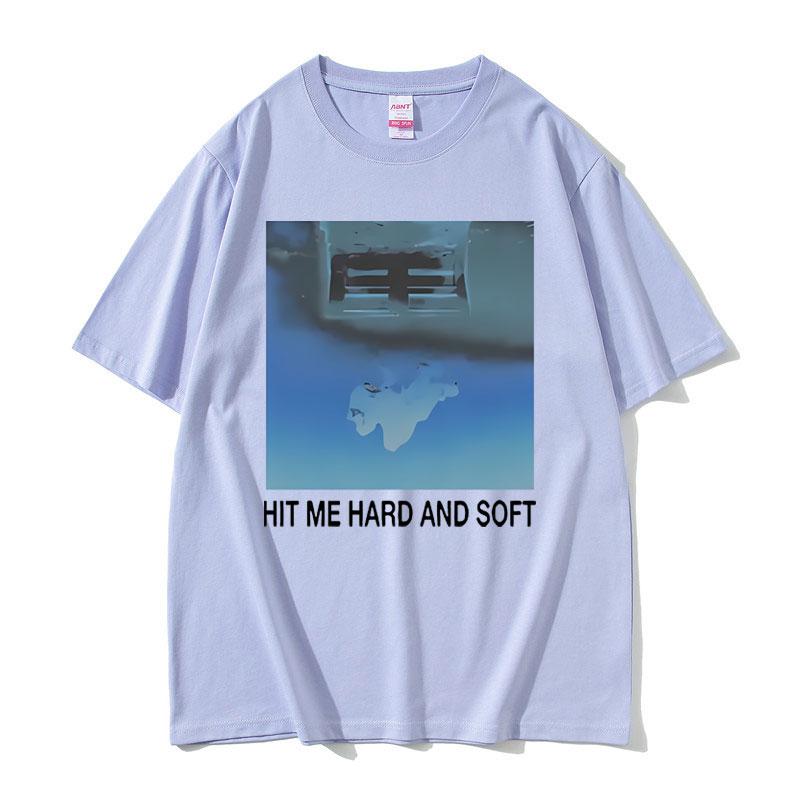 Hit Me Hard and Soft 2024 Тур Футболка Унисекс Женская Мода Певец Тот же Стиль Графический Принт Футболка Мужская Хлопок Оверсайз Футболки