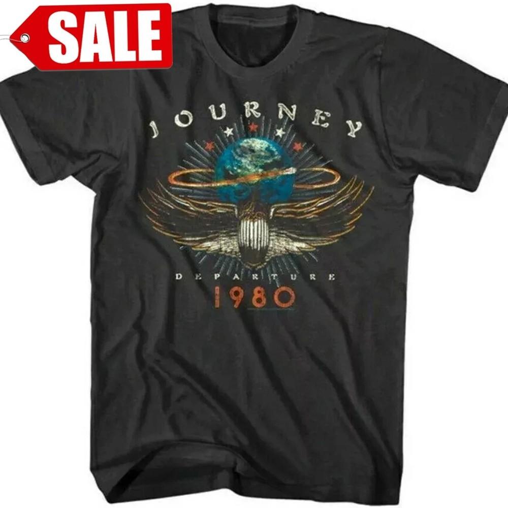 Футболка с изображением альбома Journey Departures, Тур 1980, Унисекс футболка для концерта рок-группы