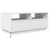LED Coffee Table White 90 x 49 x 40 cm