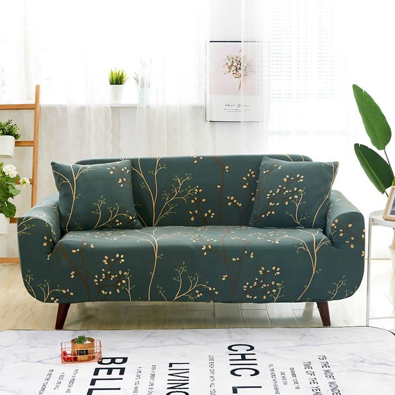 Elegant Floral Printed Couch Cover For 1-4 Seater Slipcover Perfect For Living Room