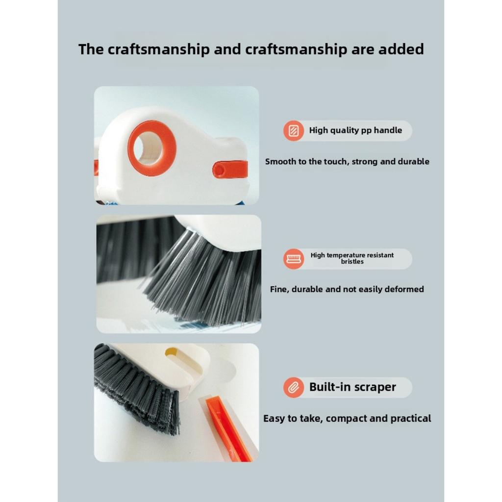 1 шт. Щетка для чистки оконных направляющих 2 в 1 - съемная щетка для чистки дверей и подоконников, пластиковый незаряженный очиститель для зазоров между карнизами, щетка для мытья окон