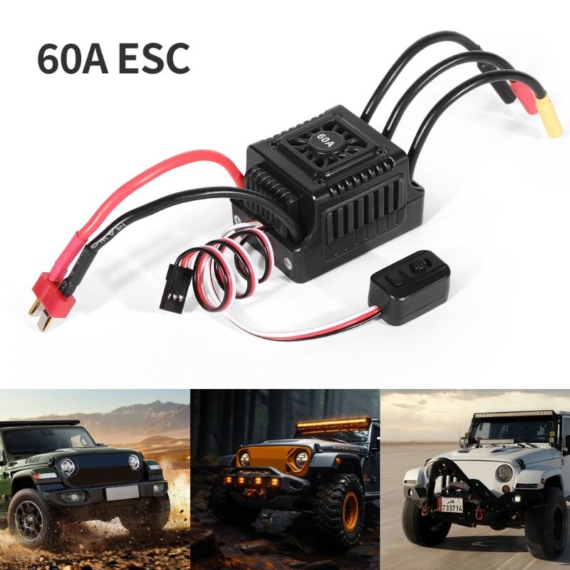 WSDT-60A Sensorless ESC Brushless Waterproof 60A for 1/10 For Various Brushless Servos Multiple Protections