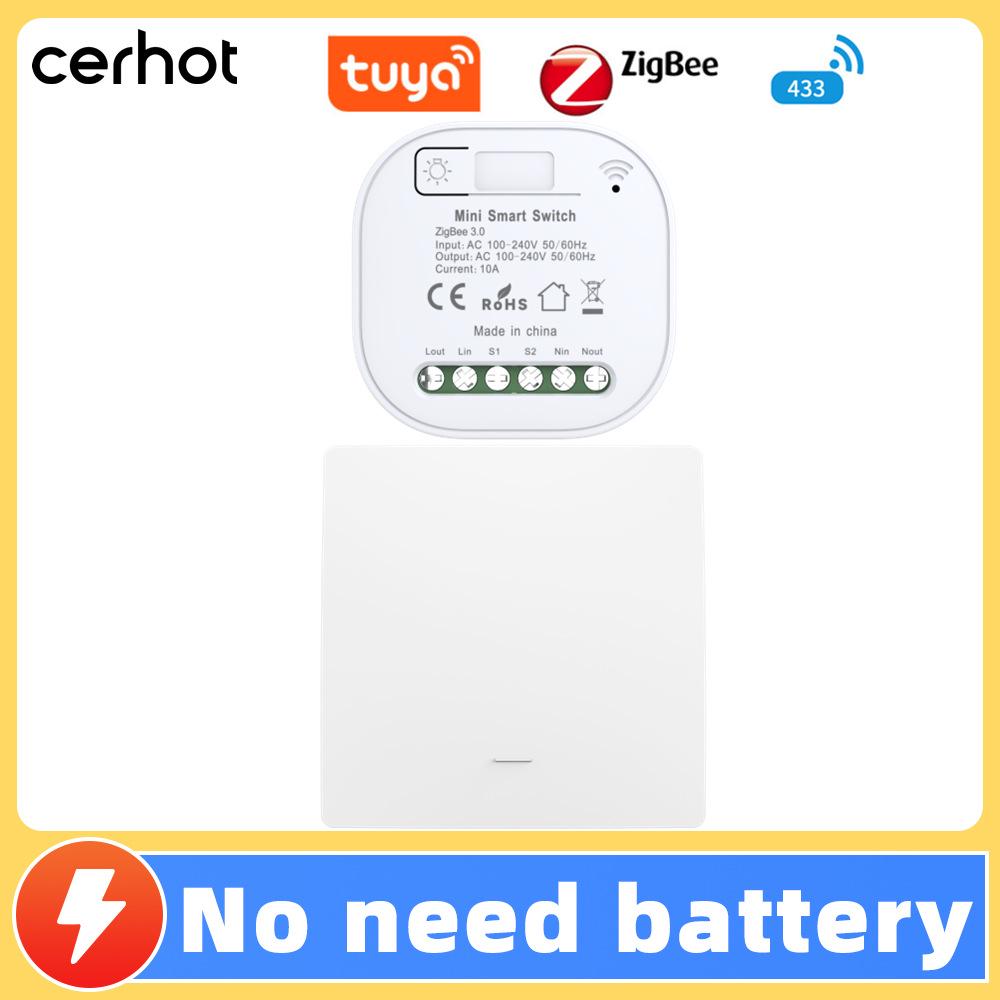 Умный беспроводной выключатель света Tuya Zigbee, самопитающийся кинетический пульт дистанционного управления с управлением через приложение