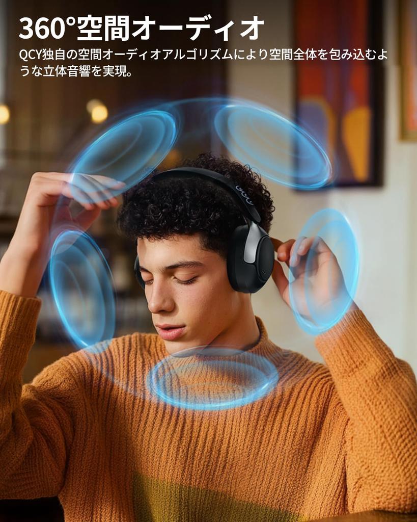 2025 Награда H3PRO Беспроводные Bluetooth Шумоподавление 50 дБ Шумоподавление Пространственный Звук До 55 часов Непрерывный Звук Окружения Четкий Мультипоинт Удобные Специальное Приложение Черный