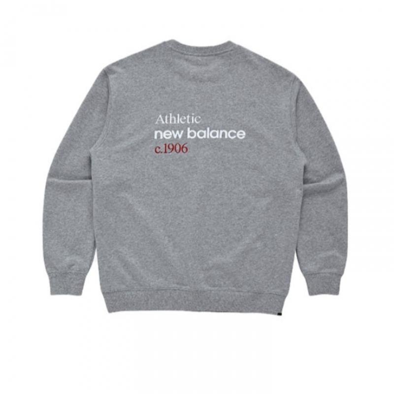 New Balance Club Nbncd11023 Gr Essential Big Logo Толстовка унисекс с длинным рукавом Футболка