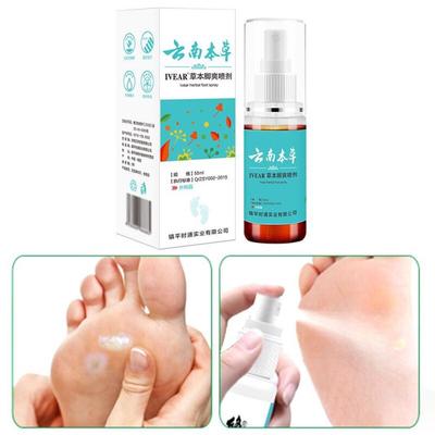 Противогрибковый спрей для ухода за ногами, травяной противогрибковый спрей для ног спортсмена, антибактериальный дезодорант, порошок, против зуда, запаха пота