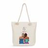 Sisters print thick rope single-shoulder beach bag 7275 KTB