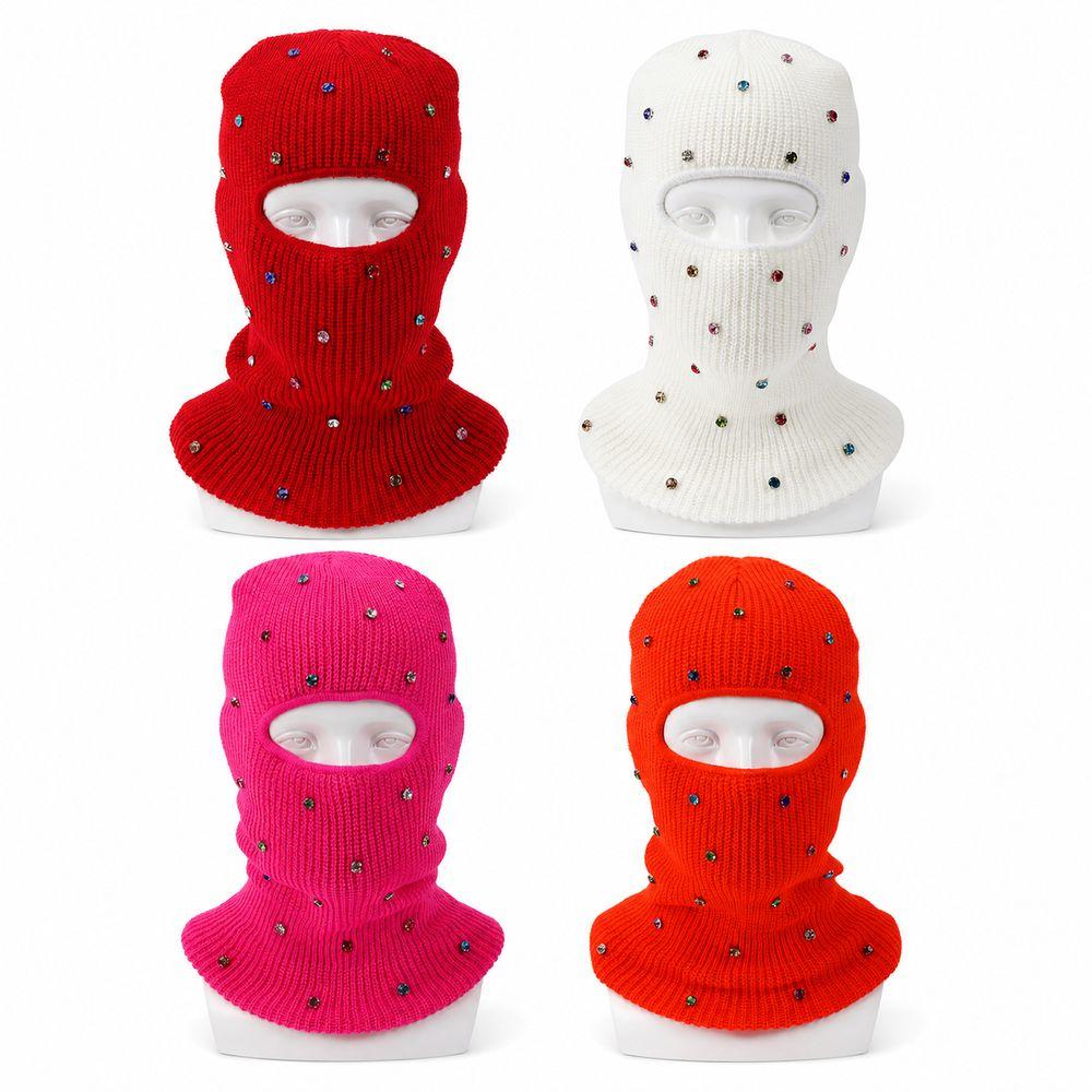 Solid Full Face Balaclava Stretchable Fit Winter Face Cover New Knitted Ski Mask Outdoor Use