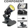 3-Color Dimming 5W LED Clip Spotlight for Exhibitions, Weddings, Ads, and Desktops